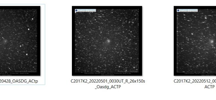 Osservazioni della Cometa  C/2017 K2 Panstarrs